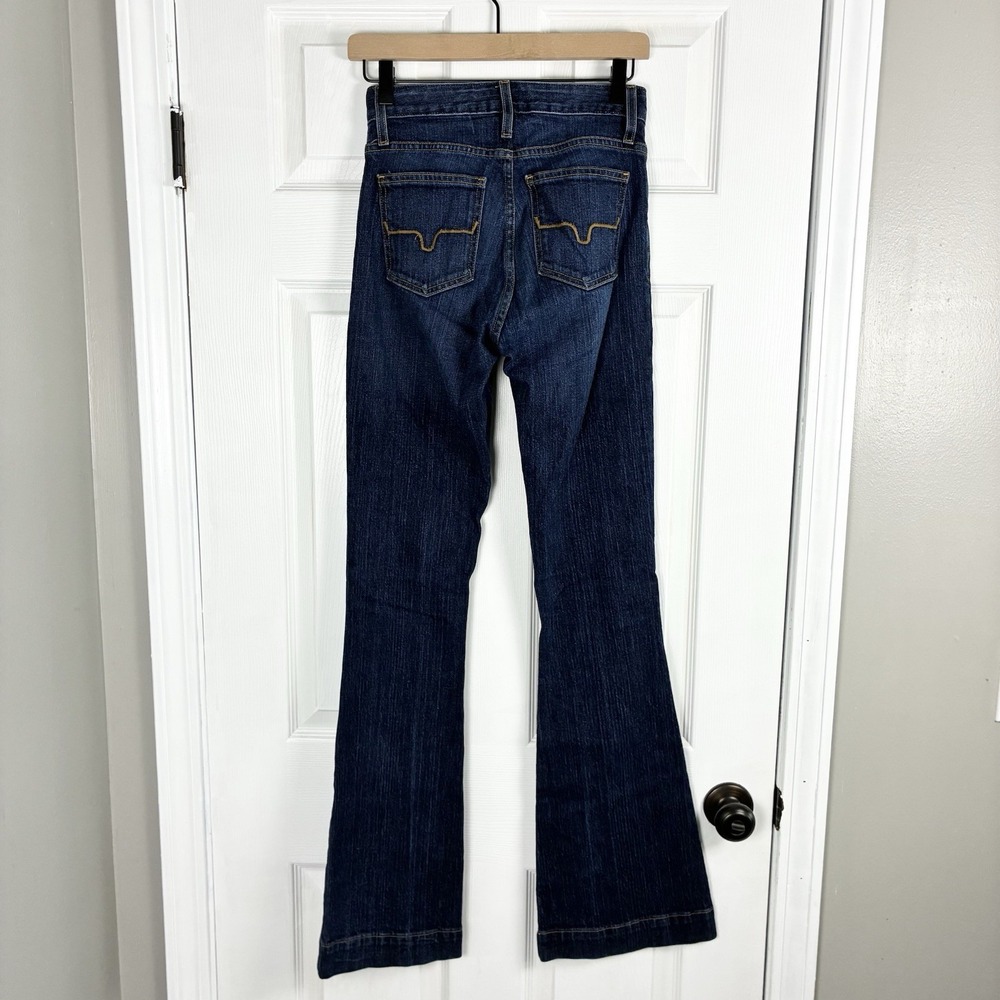 Kimes Ranch Jennifer Flare Dark Wash Made in USA Blue Jeans Womens 00 / 34 - Picture 1 of 4